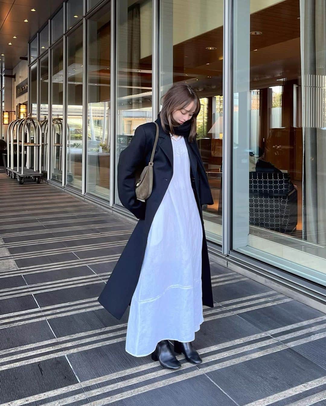 丸林広奈さんのインスタグラム写真 - (丸林広奈Instagram)「今日のコーデ♡ Lucie dress色々な方に褒められて嬉しかった…😭