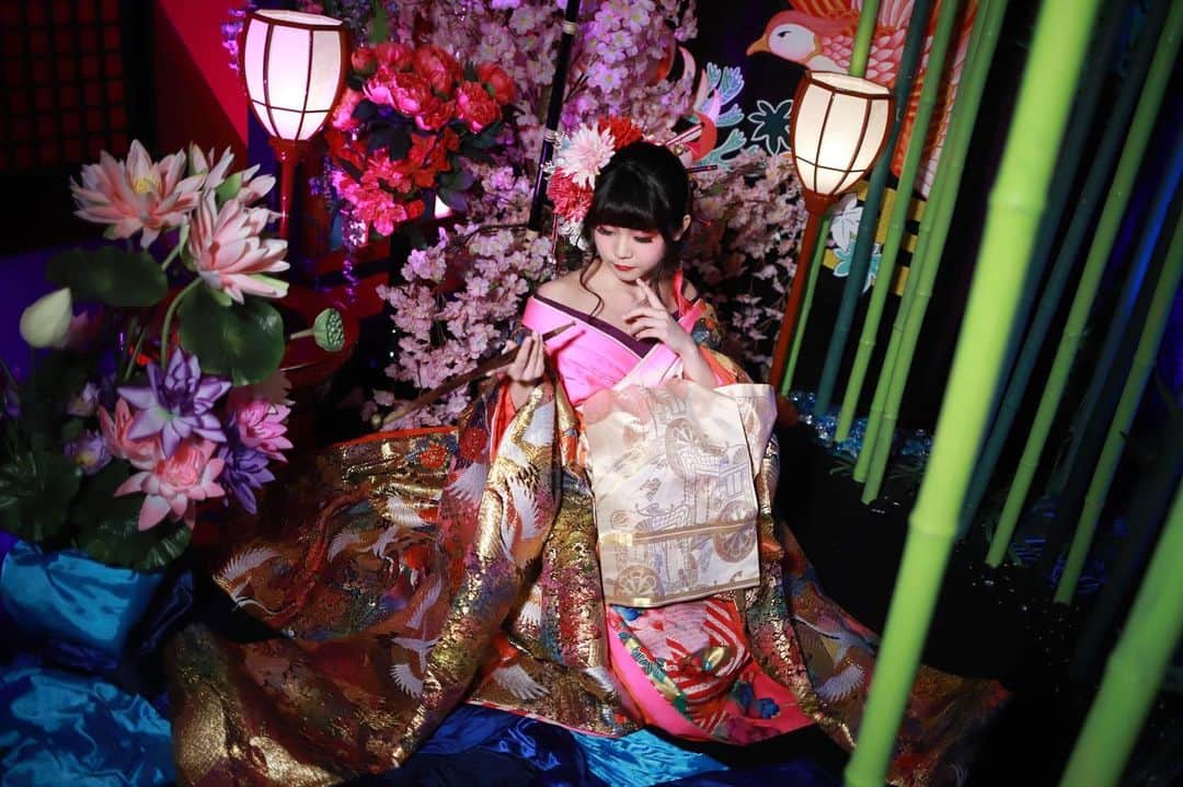 永野いち夏のインスタグラム：「前に京都に遊びに行った時花魁やったの☺️ #花魁体験 #京都」