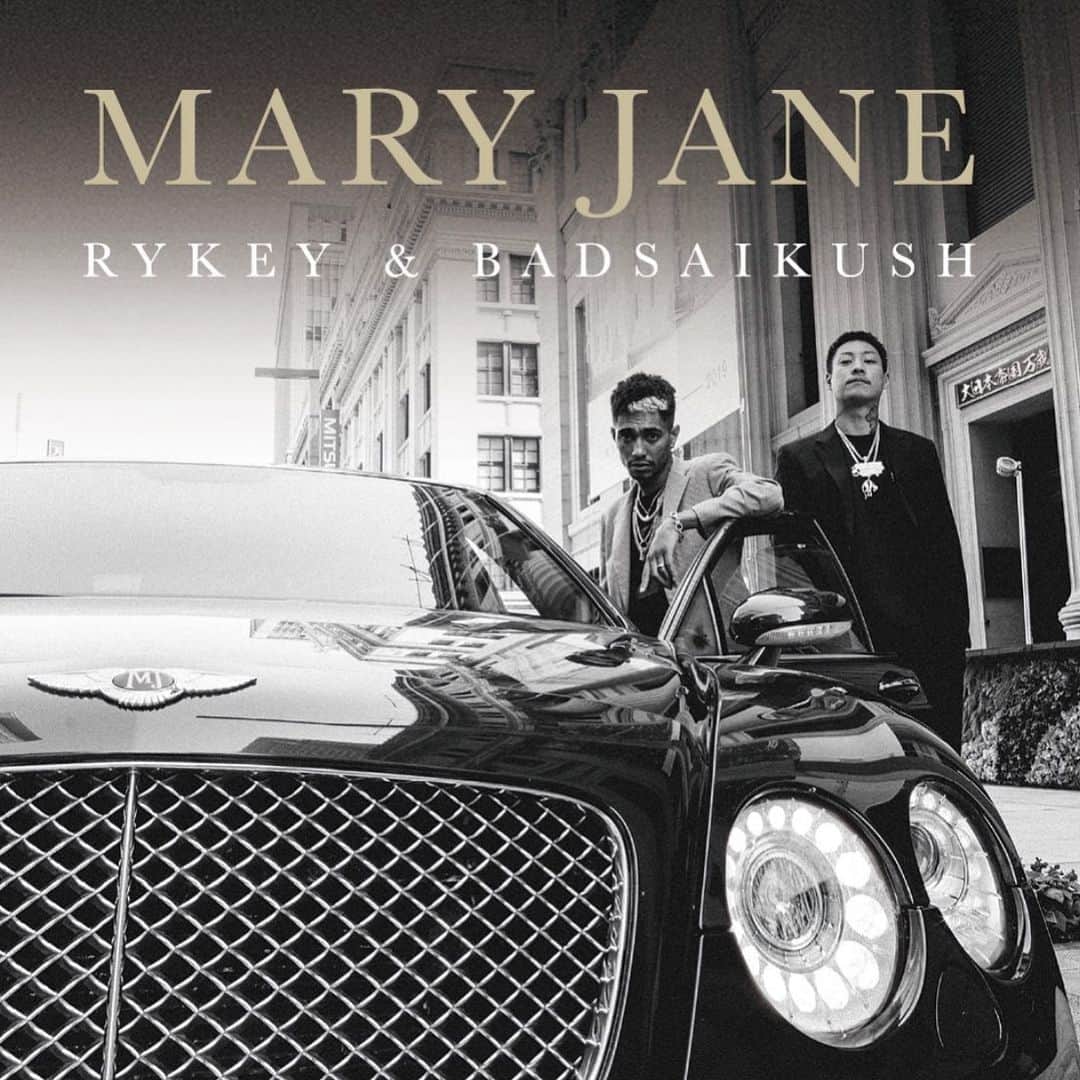 舐達麻のインスタグラム：「2019/08/24#舐達麻 の#BADSAIKUSH と#RYKEY のアルバム MaryJane 発売するのでよろしくお願いします。#APHRODITEGANGHOLDINGS」