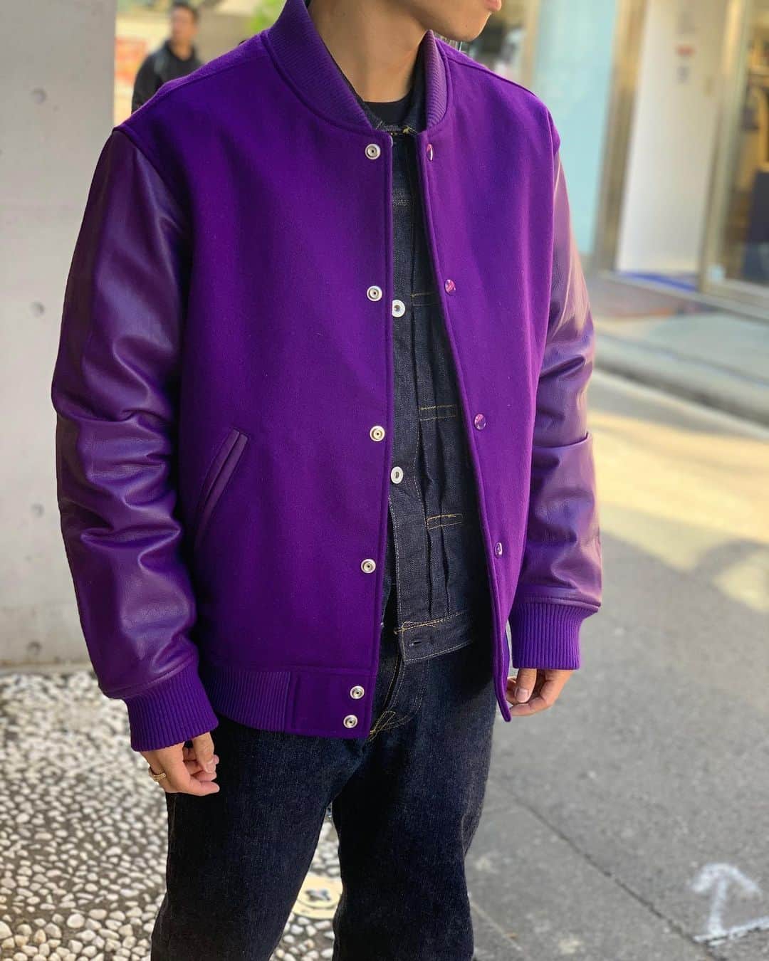 最大53%OFFクーポン 即決 supreme motion logo varsity jacket purple ...