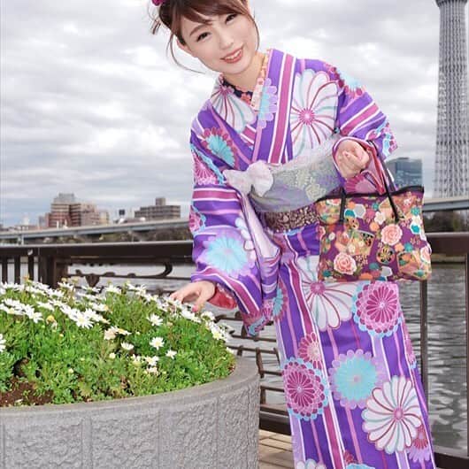 成瀬彩のインスタグラム：「紫着物♡素敵でした♡」