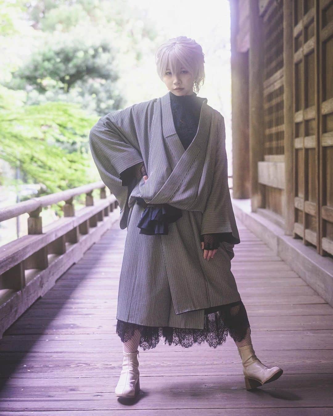 白波瀬ミキティ さんのインスタグラム写真 白波瀬ミキティ Instagram こちらはメンズ着物を使った Kamakura Kimono Kanon 女将さんの創作コーデです Model Gravure Portraitmodel Cosplayer コスプレイヤー 被写体依頼受付中 インスタ