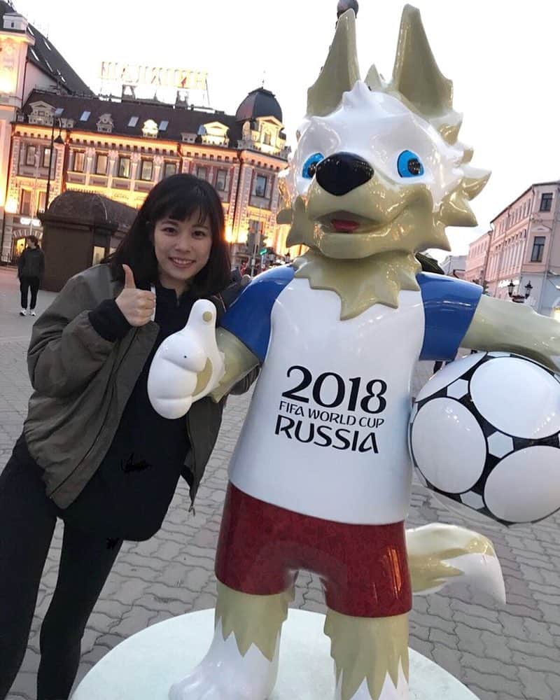 フジテレビ The News A さんのインスタグラム写真 フジテレビ The News A Instagram サッカー日本代表の合宿地ロシア カザンで取材をしている鈴木唯です 今日はとっても素敵な出会いがありました 一緒に撮ってくれたのはマスコットのザビワカ