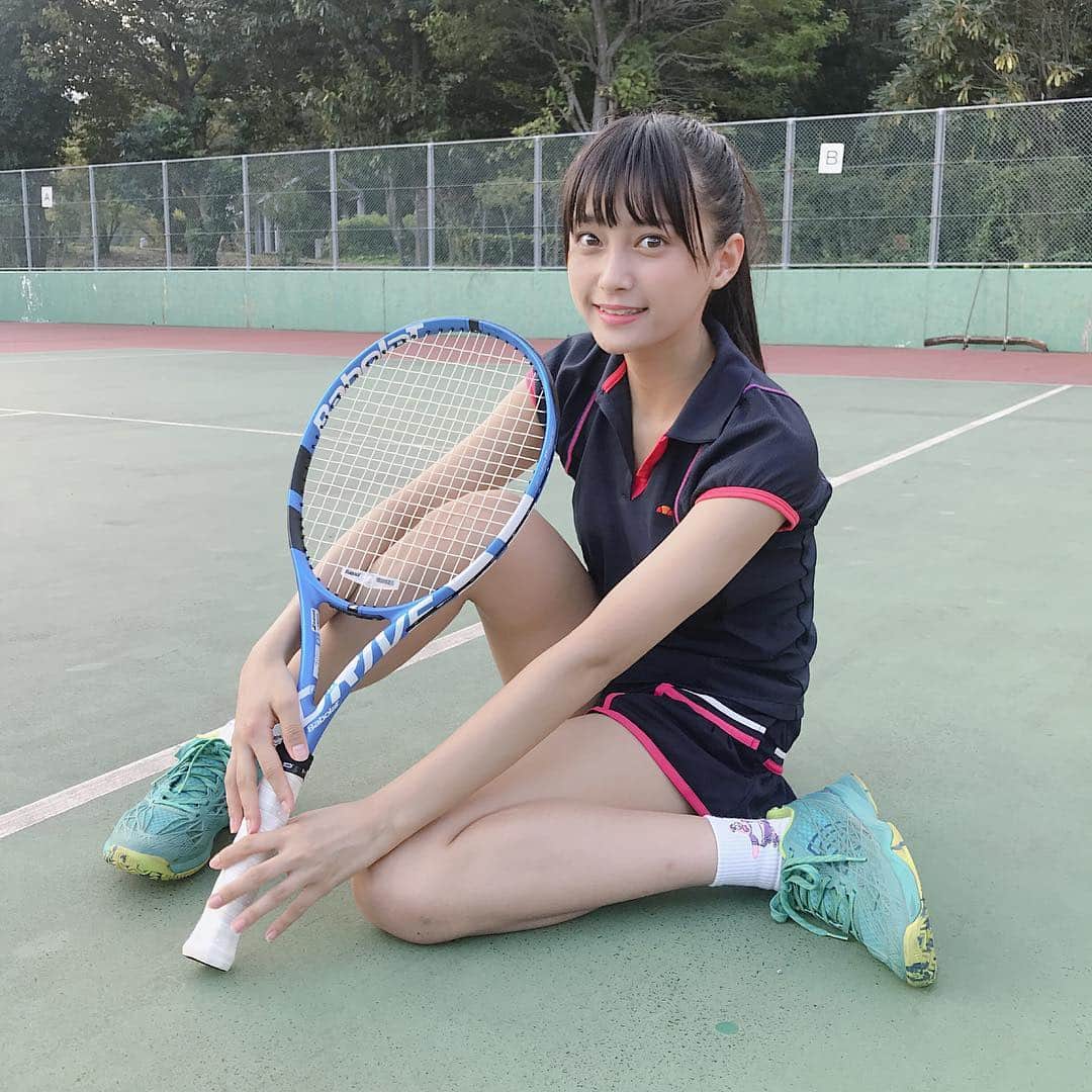 小山リーナさんのインスタグラム写真 小山リーナinstagram 小学生の時テニスして