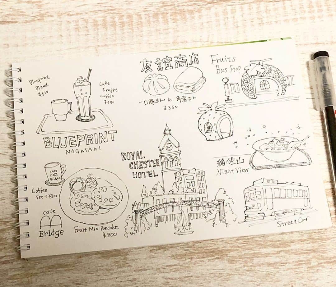 Miya ミヤマアユミ さんのインスタグラム写真 Miya ミヤマアユミ Instagram 長崎メモ 久しぶりに旅行記書きたいです Artwork Watercolor 水彩 Art Illust Illustration Draw Illustrator イラスト イラストレーター 落書き 手描き 手書き アナログ