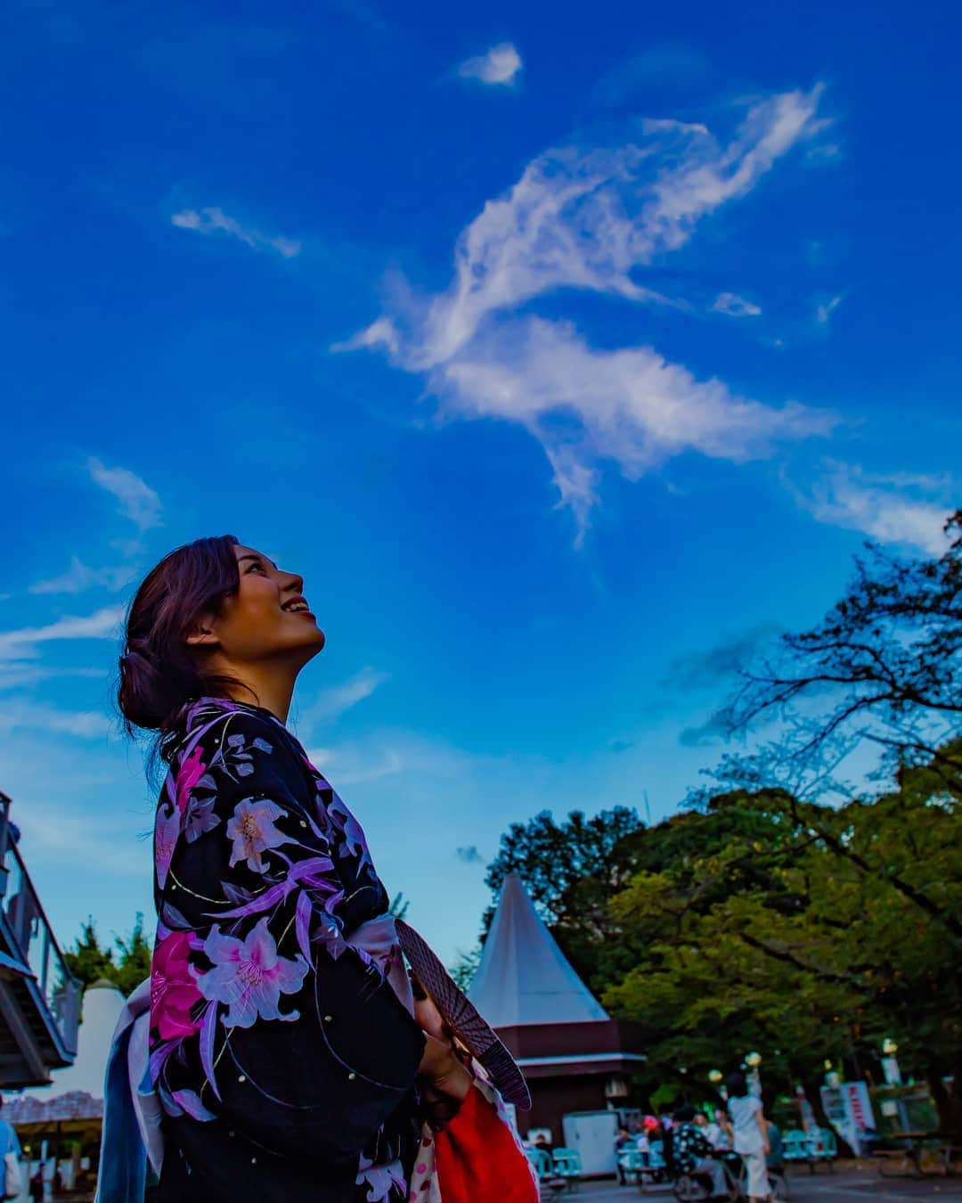 浅沼惠理のインスタグラム：「夏の空、大きな鳥が羽ばたいていました #空 #雲 #鳥 #鳳凰 #不死鳥」