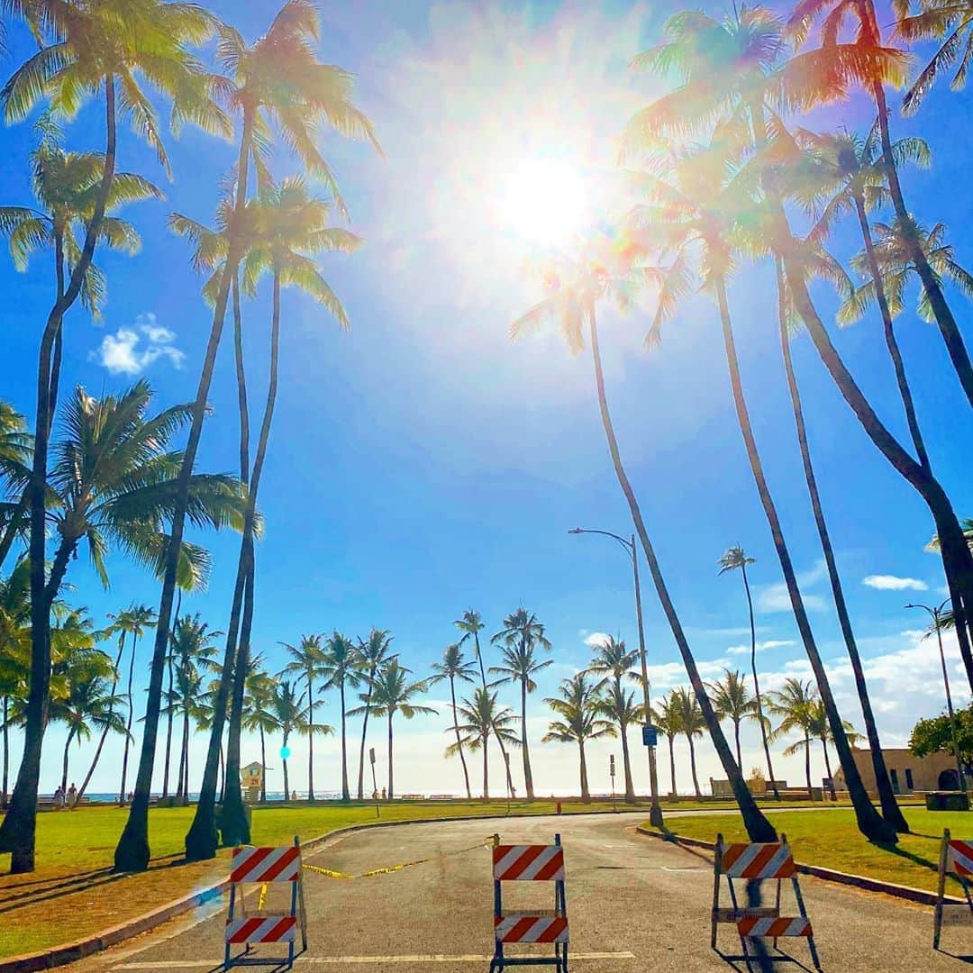マキ コニクソンさんのインスタグラム写真 マキ コニクソンinstagram Happy Aloha Friday Kaimana Beach の前を通りました 太陽がギラギラ眩しいのが写真から伝わりますか 今日もハワ様はお天気良かった 光合成をたくさんしました 免疫力 また明日