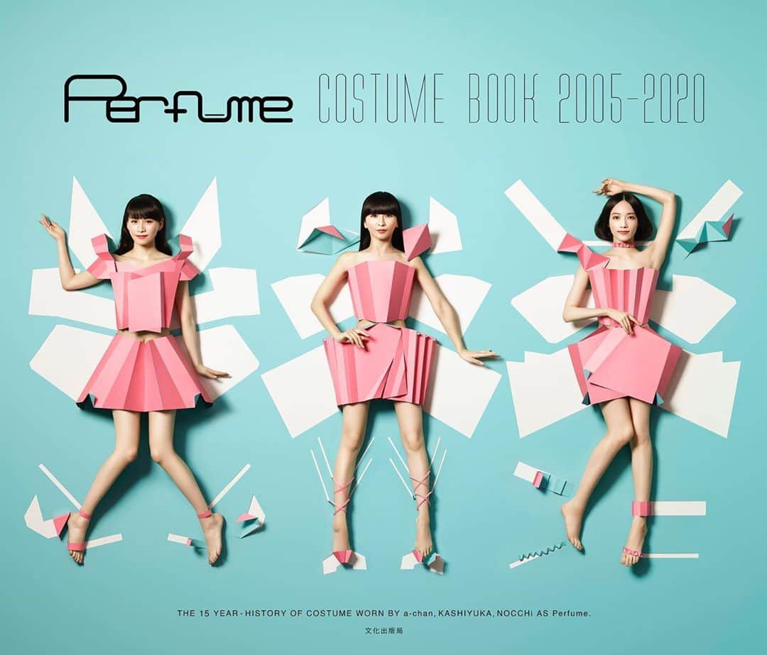 吉田ユニのインスタグラム：「「Perfume COSTUME BOOK 2005-2020」2020.10.23 release  表紙のデザインをしました。一枚の紙をペーパークラフトのように切って洋服にしています。写真は内田将ニさん。 #prfm  #costume #paper」