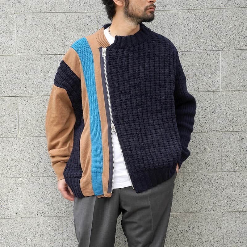 sacai 20aw Wool Knit Pullover - トップス