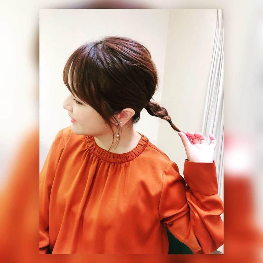 中澤裕子さんのインスタグラム写真 中澤裕子instagram 今日のヘアは はじめてのアレンジ メイクのkanaちゃんが エビフライみたいな 可愛いのしてたから 同じにして と お願いしました 自分じゃ出来ないけど だんだんアレンジ広がってく ヘアメイク