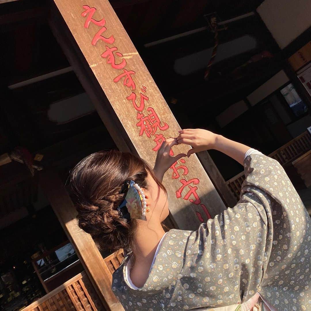 神谷るなのインスタグラム：「縁結び、凶は笑った  #京都観光 #京都 #着物 #着物レンタル #コンカフェ　#メイドカフェ #いいね返し #kyoto #kimono #japan #followｍe #fashion #me」