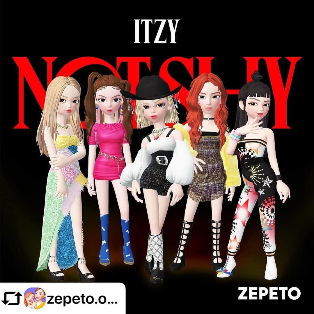 JYPエンターテインメントのインスタグラム：「@zepeto.official   Hey MIDZY! The 2nd NOT SHY collection is now here! Complete your vivid ITZY look and show off your Midzyness 😘⠀ .⠀ NOT SHY 뮤비 의상 그 두번째! 비비드한 신상으로 나만의 ITZY룩을 완성해봐요~! 😘⠀ .⠀ [K-POP]ITZY×ZEPETO 第2弾!’NOT SHY’MVのビビットコーデが新登場〜! 😘⠀ .⠀ 《NOT SHY》MV同款服装第2波！用新品来完成自己独特的ITZY风穿搭吧！😘⠀ .⠀ #ZEPETO #ZEPETOITZY #ITZY #있지 #MIDZY #믿지 #NOTSHY」