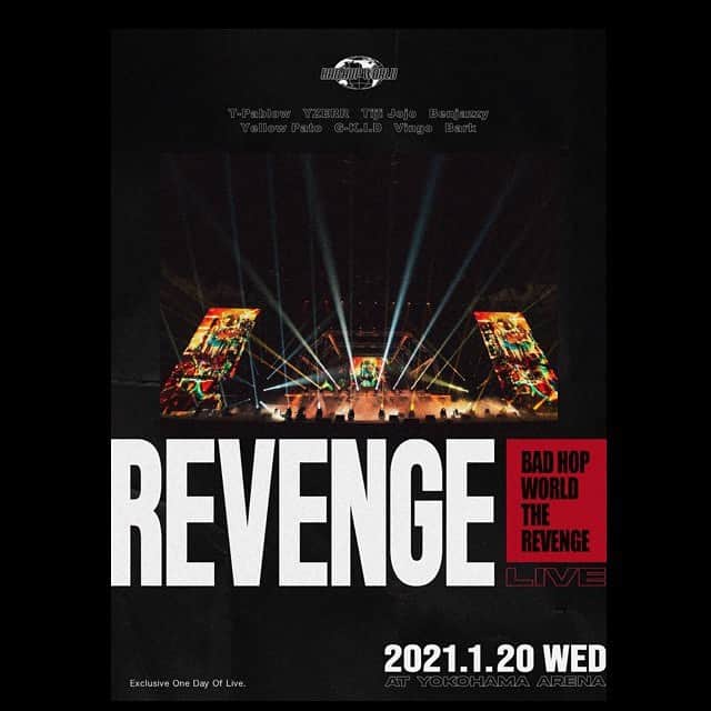 T-PABLOWのインスタグラム：「“BAD HOP WORLD THE REVENGE” at the YOKOHAMA ARENA  2021.1.20」