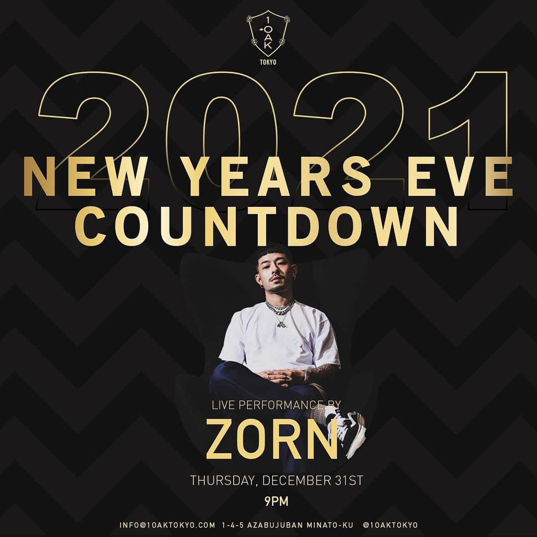 ZORNのインスタグラム：「2020/12/31 @1oaktokyo」