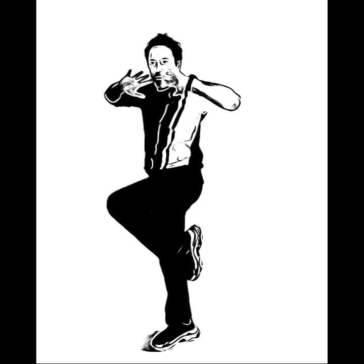ロバート・ダウニー・Jrのインスタグラム：「Let’s just get up and dance, who’s with me? Time for a #throwback! (🎥 @jimmy_rich ) (🎶@theb52sband ) #robertdancingjr」
