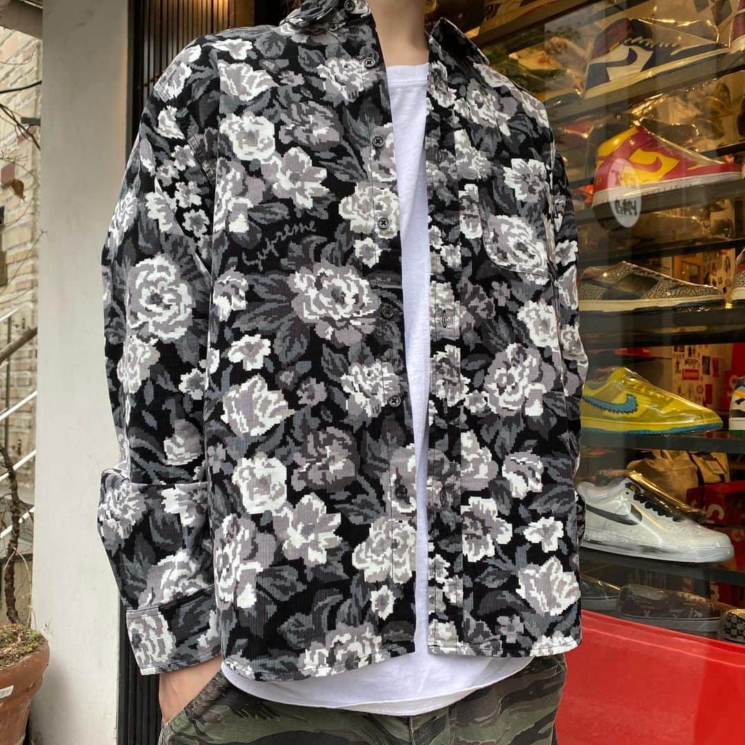 supreme digi floral corduroy shirt Black - 通販 - csa.sakura.ne.jp
