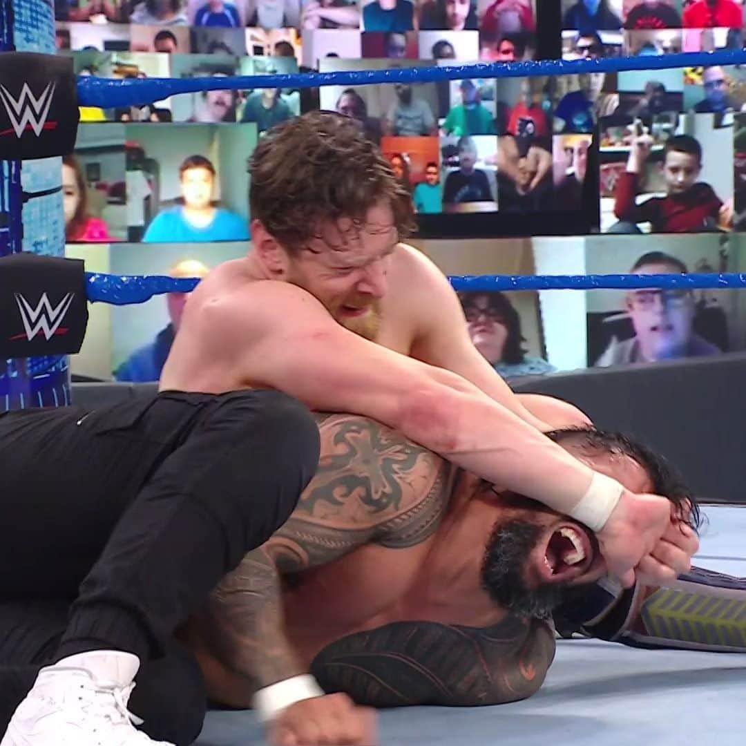 WWEのインスタグラム：「@romanreigns got the drop on a frustrated @bryanldanielson as #SmackDown went off the air. @paulheyman」