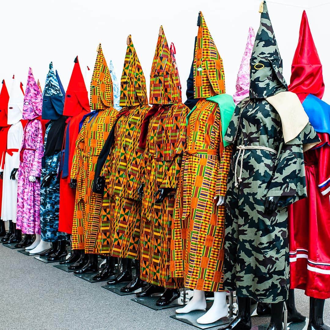TED Talksのインスタグラム：「Why did a Black artist spend an entire year making 75 Ku Klux Klan robes? It's a part of his mission to take power away from some of white supremacy's most infamous symbols. Artist and @TEDFellow Paul Rucker hopes to show that the legacy of slavery is woven into our modern world — and that we can do something about it. "If we as a people collectively look at these objects and realize that they are part of our history, we can find a way to where they have no more power over us," he says. "If we look at systemic racism and acknowledge that it's sown into the very fabric of who we are as a country, then we can actually do something about the intentional segregation in our schools, neighborhoods and workplaces." Watch the full TED Talk at the link in our bio.」