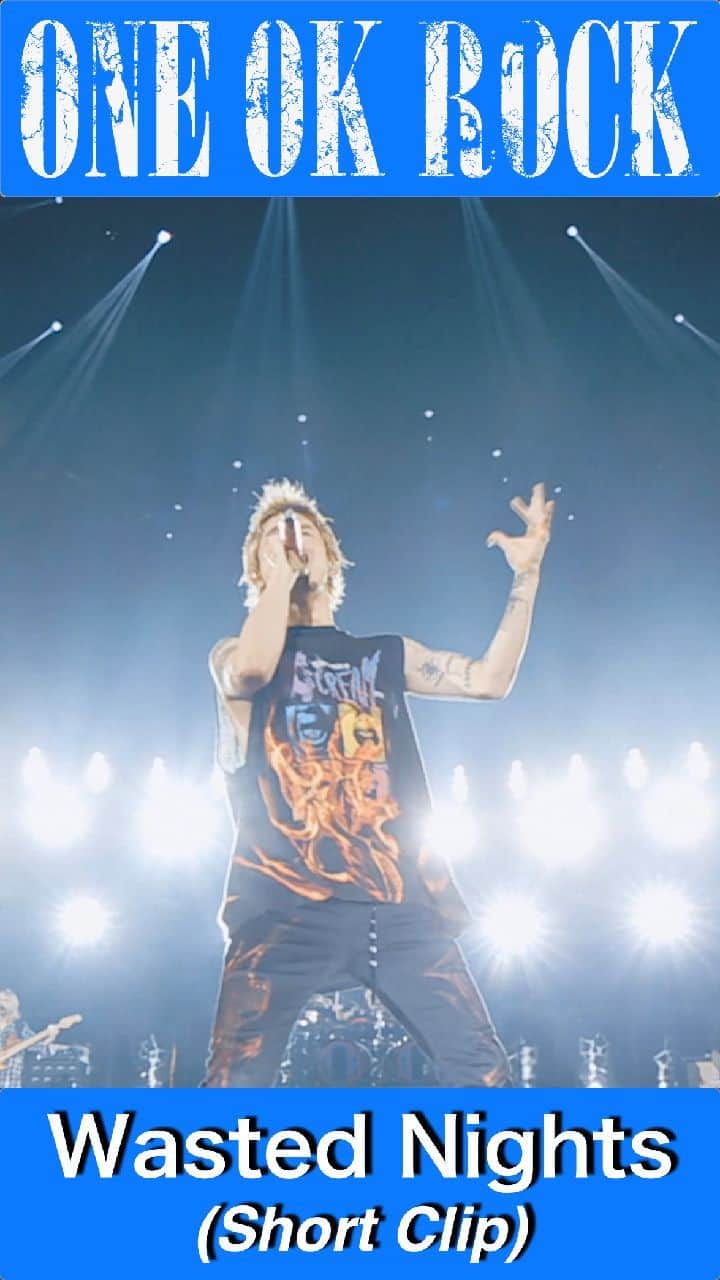 ONE OK ROCKのインスタグラム：「Wasted Nights [Official Short Clip from "EYE OF THE STORM" JAPAN TOUR]  The DVD/Blu-ray are available now.  @oneokrockofficial #ONEOKROCK #EYEOFTHESTORM #JAPANTOUR #livevideo #lyricvideo #OOR #music #rock #live #歌詞動画 #ロック #ライブ #ワンオク#Reels #リール」