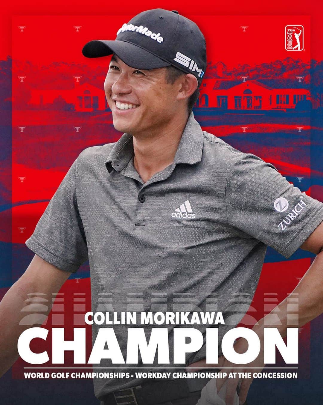 PGA TOURのインスタグラム：「24-year-old @Collin_Morikawa claims his fourth win @WGCWorkday.  That's the most by anyone currently under 25.」
