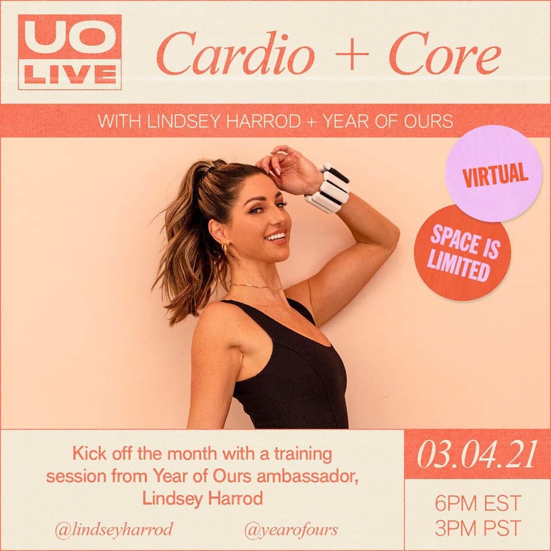 Urban Outfittersのインスタグラム：「Get your heart pumping and body moving this Thursday with @yearofours ambassador @lindseyharrod. RSVP to this exclusive virtual training session at the link in bio or swipe up in Stories! #UOLive」