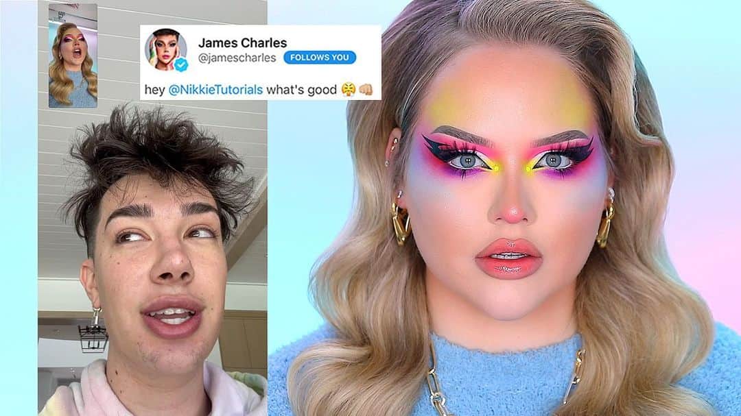 NikkieTutorialsのインスタグラム：「after a month and a half, it’s finally time for me to speak up. 🤍 @jamescharles we need to talk… 😤 LINK TO VIDEO IN MY BIO!」