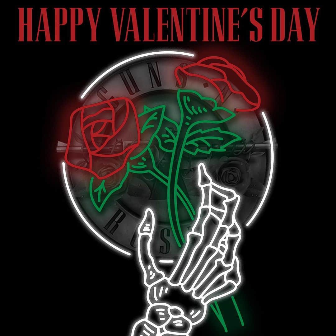 Guns N' Rosesのインスタグラム：「Happy Fn Valentine’s! 🌹」