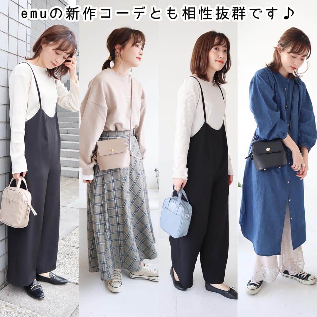 てらさんのインスタグラム写真 - (てらInstagram)「お知らせです！ @grshimamura ファッションセンターしまむらにて展開中の  私のプロデュースブランド 「terawear emu」から 初となるバッグが発売されます！ 縦長シルエットが可愛い2WAYスクエアバッグと、  トレンドの ...