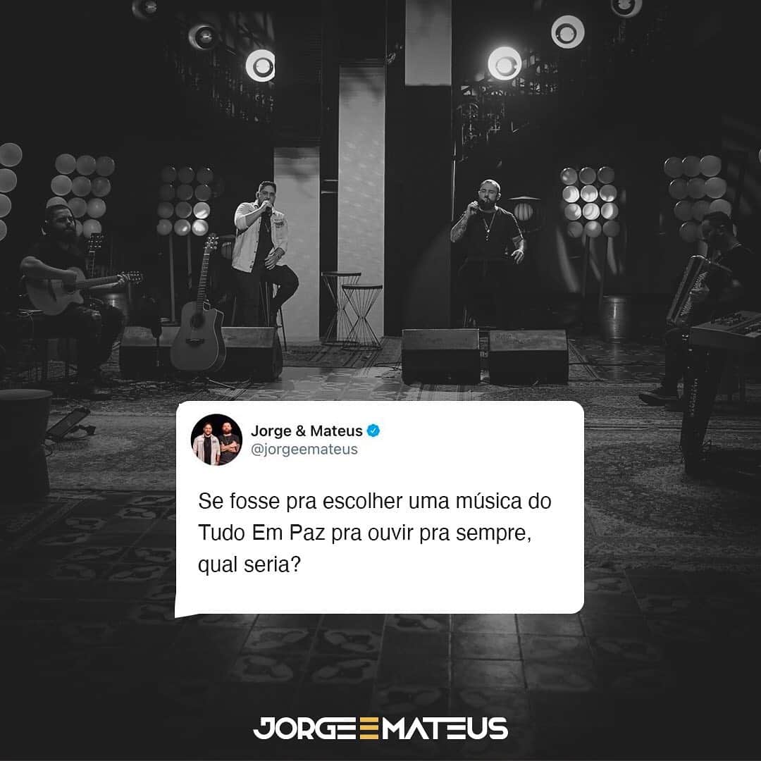 Jorge & Mateusのインスタグラム：「Só vale uma, hein! 🧐 #TudoEmPaz」