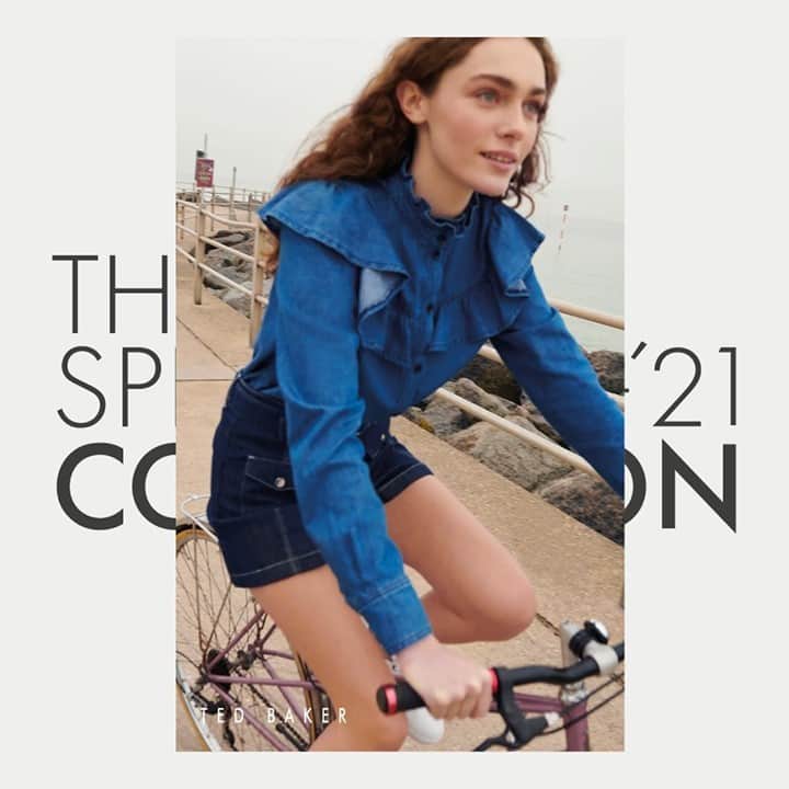 Ted Bakerのインスタグラム：「The bicycle. 2021’s best accessory by far. (Denim top: AVIIRA)」