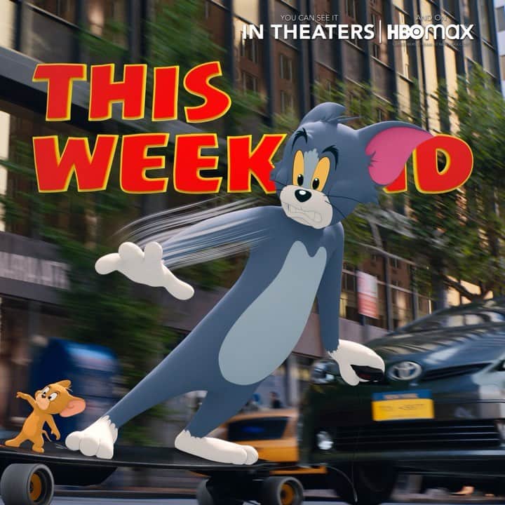 Warner Bros. Picturesのインスタグラム：「In 3 days, Tom and Jerry are hitting the Big Apple in their new movie – in theaters and streaming on @hbomax this Friday! See it your way: link in bio. #TomAndJerryMovie」