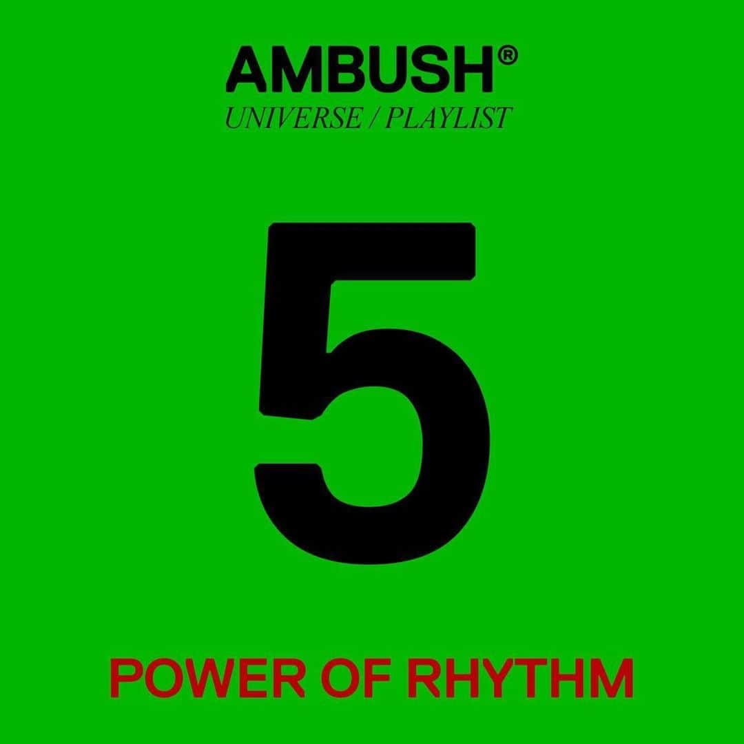 VERBALのインスタグラム：「New @ambush_official playlist on @spotifyjp 🟩  ———————————————————  #Repost @ambush_official ・・・ 𝗔𝗠𝗕𝗨𝗦𝗛 𝑼𝑵𝑰𝑽𝑬𝑹𝑺𝑬 ⁣ PLAYLIST 5 - "POWER OF RHYTHM"  ⁣ Life on Earth is determined by the circadian rhythms to which we respond, but rhythm itself is all around us.  ⁣ The late jazz drummer and martial artist Milford Graves championed this in his work, highlighting the ultimate healing and transcending power of music. Through his contemporaries such as John Coltrane and Rashied Ali, this message has been continued by the next generation with Shabaka Hutchings’ The Comet is Coming, Yussef Dayes and Mansur Brown. ⁣ This playlist guides us to find our inner rhythm, encouraging us to transcend our current reality into a new consciousness. ⁣ https://open.spotify.com/playlist/2Vy4EoVjUnleUDy8ipsBfy?si=6db651d6950c4d7b」