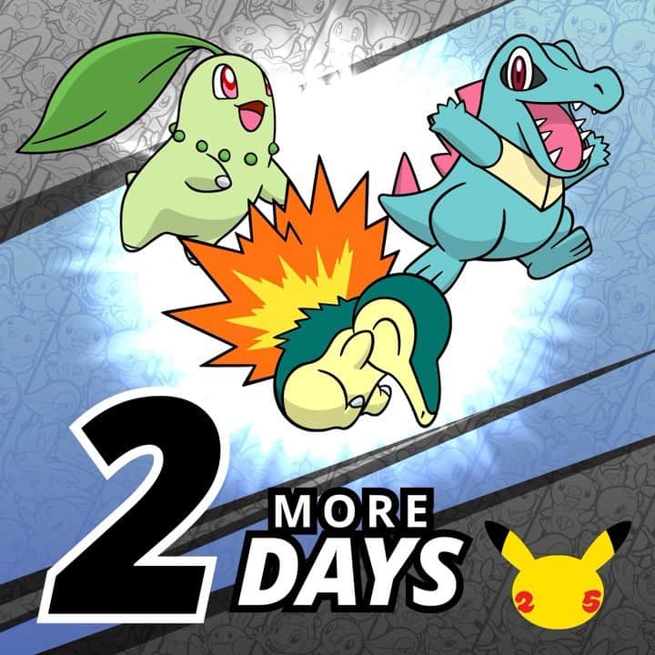 Pokémonのインスタグラム：「Our journey has brought us back to Johto, Trainers!  Chikorita, Cyndaquil, and Totodile are jumping for joy—just two more days until #PokemonDay!」