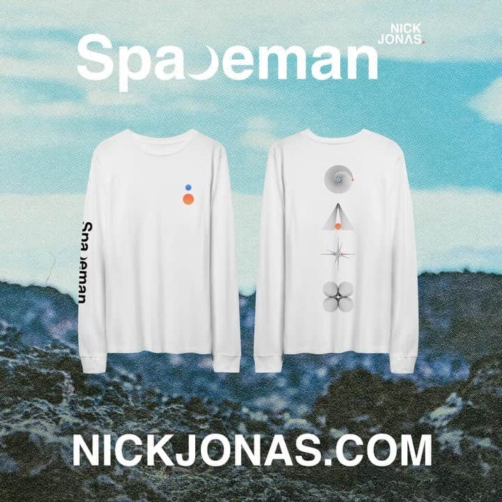 ニック・ジョナスのインスタグラム：「#Spaceman merch has launched. Get yours at nickjonas.com 🚀👨‍🚀」