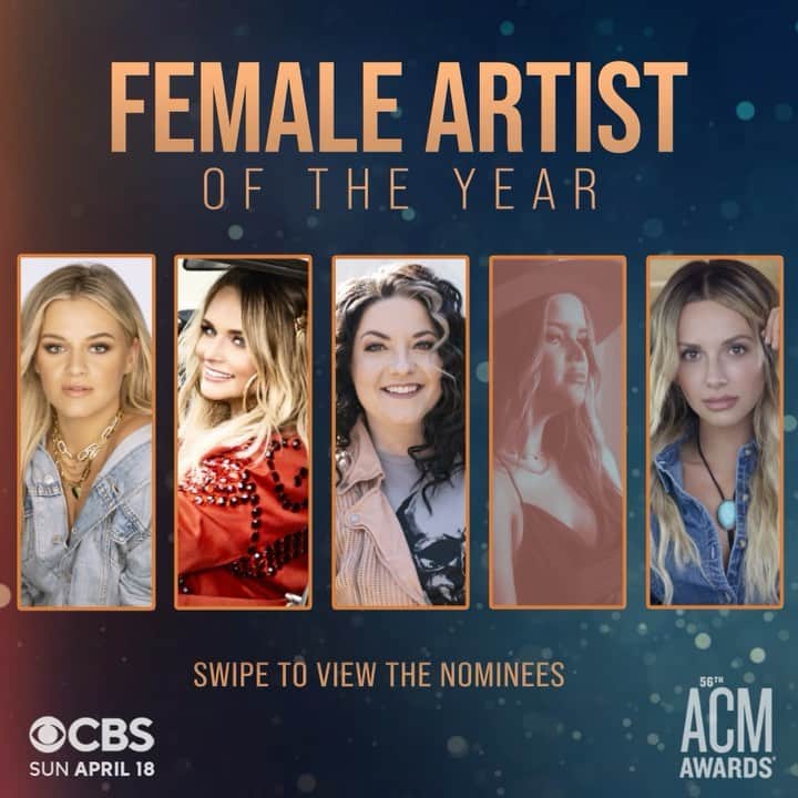 CBSのインスタグラム：「Swipe to reveal the full list of artists nominated for the 56th Annual @ACMawards 🎉  Don’t miss the show LIVE April 18 at 8/7c on CBS! #ACMawards」
