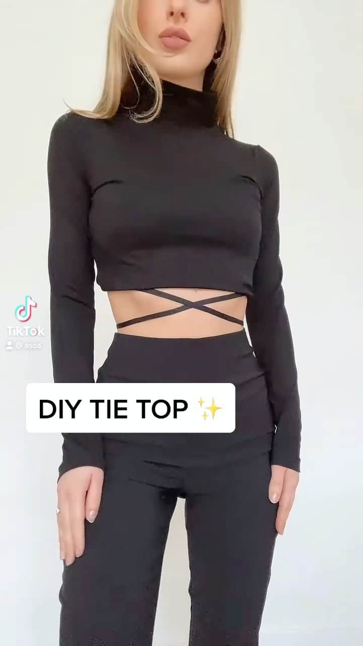 ASOSのインスタグラム：「How to make your own tie top 👀 c/o @fashioninflux 🌟」