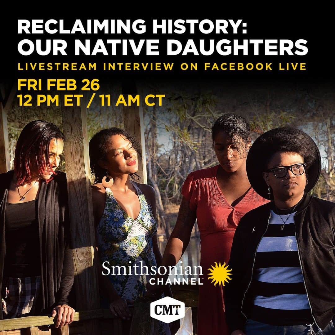 カントリー・ミュージック・テレビジョンのインスタグラム：「Head over to the #CMT Facebook page TODAY for a livestream panel with the stars of the new Smithsonian documentary “Reclaiming Our History: Our Native Daughters.”」