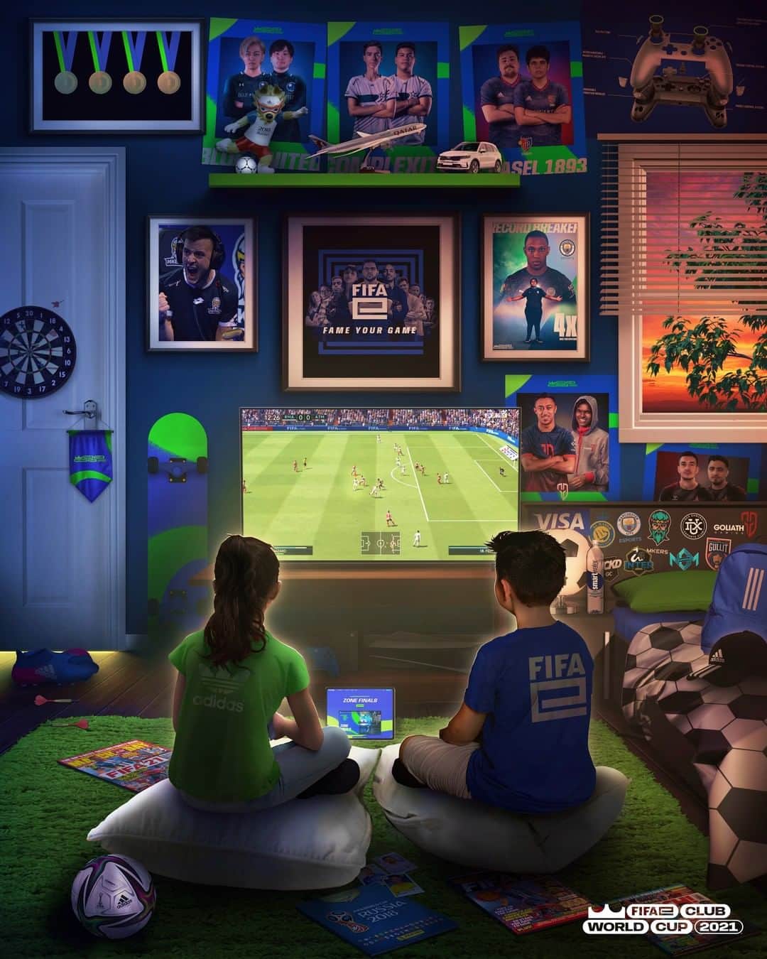 FIFAワールドカップのインスタグラム：「Us this weekend: watching, learning and trying to emulate the best 🔥🎮  Follow the world's top clubs in #FIFA21 battle it out at the @FIFAe Club World Cup 2021 this weekend.」