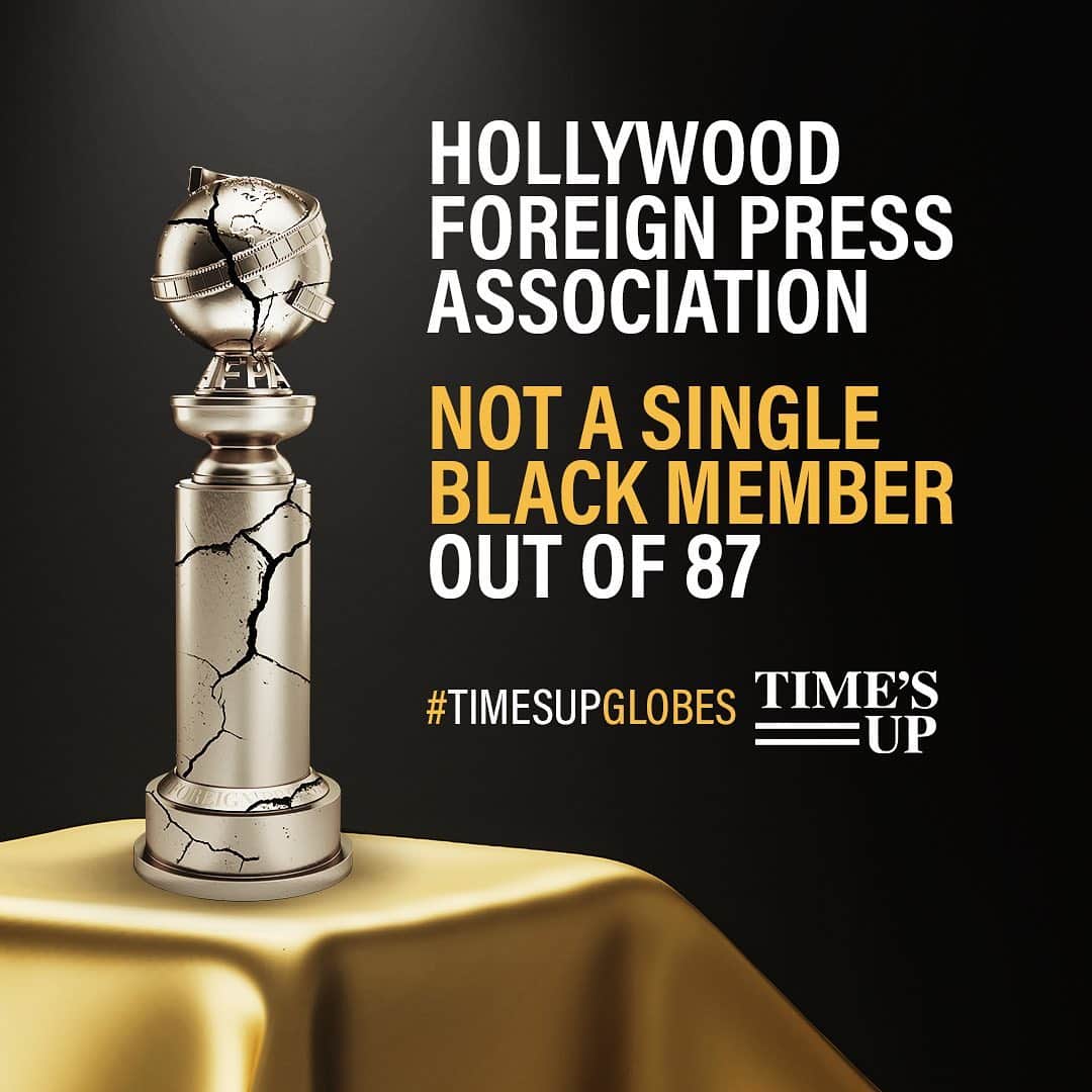 ションダ・ライムズのインスタグラム：「Enough is enough. #TIMESUPGlobes #TIMESUP」