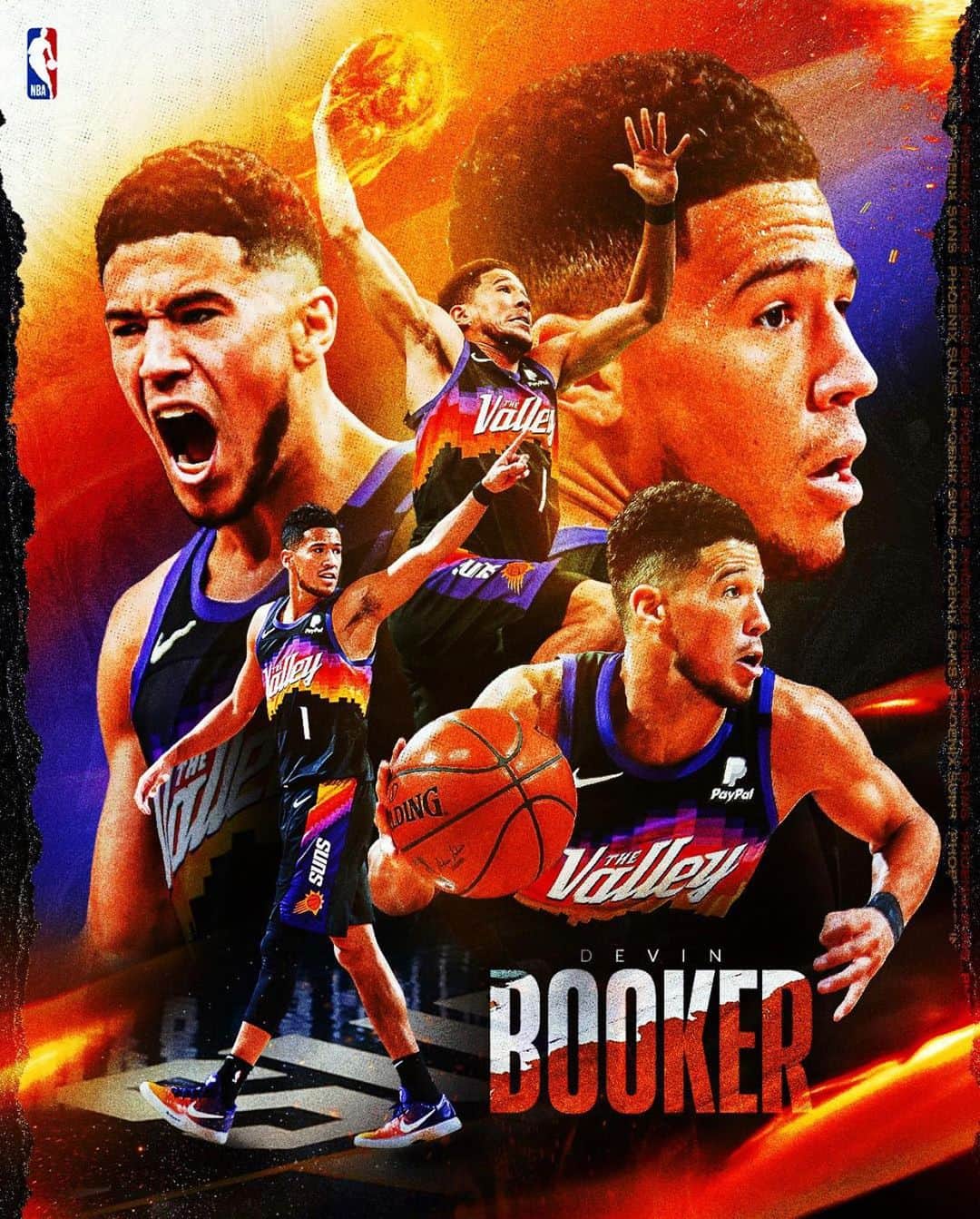 NBAのインスタグラム：「Helping lead the @Suns to the #NBAFinals presented by YouTube TV in his first #NBAPlayoffs... swipe for Devin Booker's season #NBAMixtape! #ThatsGame    🎶: “I Want it All” by @HorseisBK | @unitedmasters」
