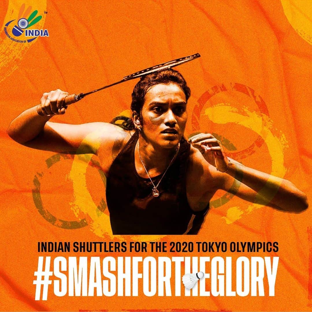 シンドゥ・プサルラのインスタグラム：「I’m getting ready to #SmashfortheGlory and I hope all of you are also ready! We are all in this together and we need you to cheer for us, cheer for India 🇮🇳  @bai_media  #Tokyo2020 #TeamIndia #Cheer4India #badminton」
