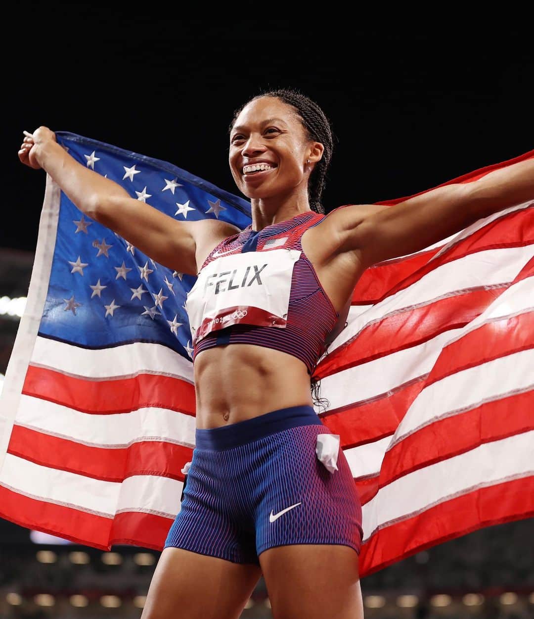Just Jaredのインスタグラム：「Allyson Felix makes #Olympics history, becoming the most-decorated woman in Olympic track. Tap this picture in the LINK IN BIO for details!  #allysonfelix  Photo: Getty」