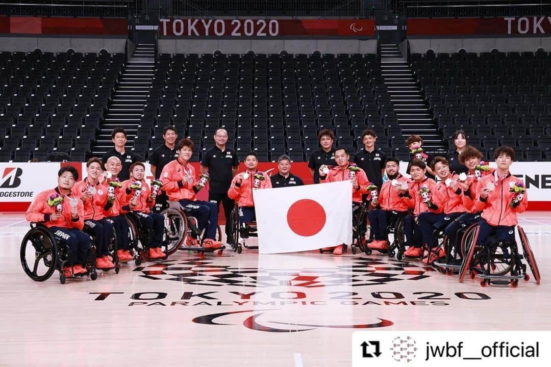 鳥海連志のインスタグラム：「🙏❤️‍🔥🇯🇵  #tokyo2020 #paralympics #wheelchairbasketball #basketball #japan #tokyo #東京2020 #パラリンピック #車いすバスケットボール #日本 #東京」