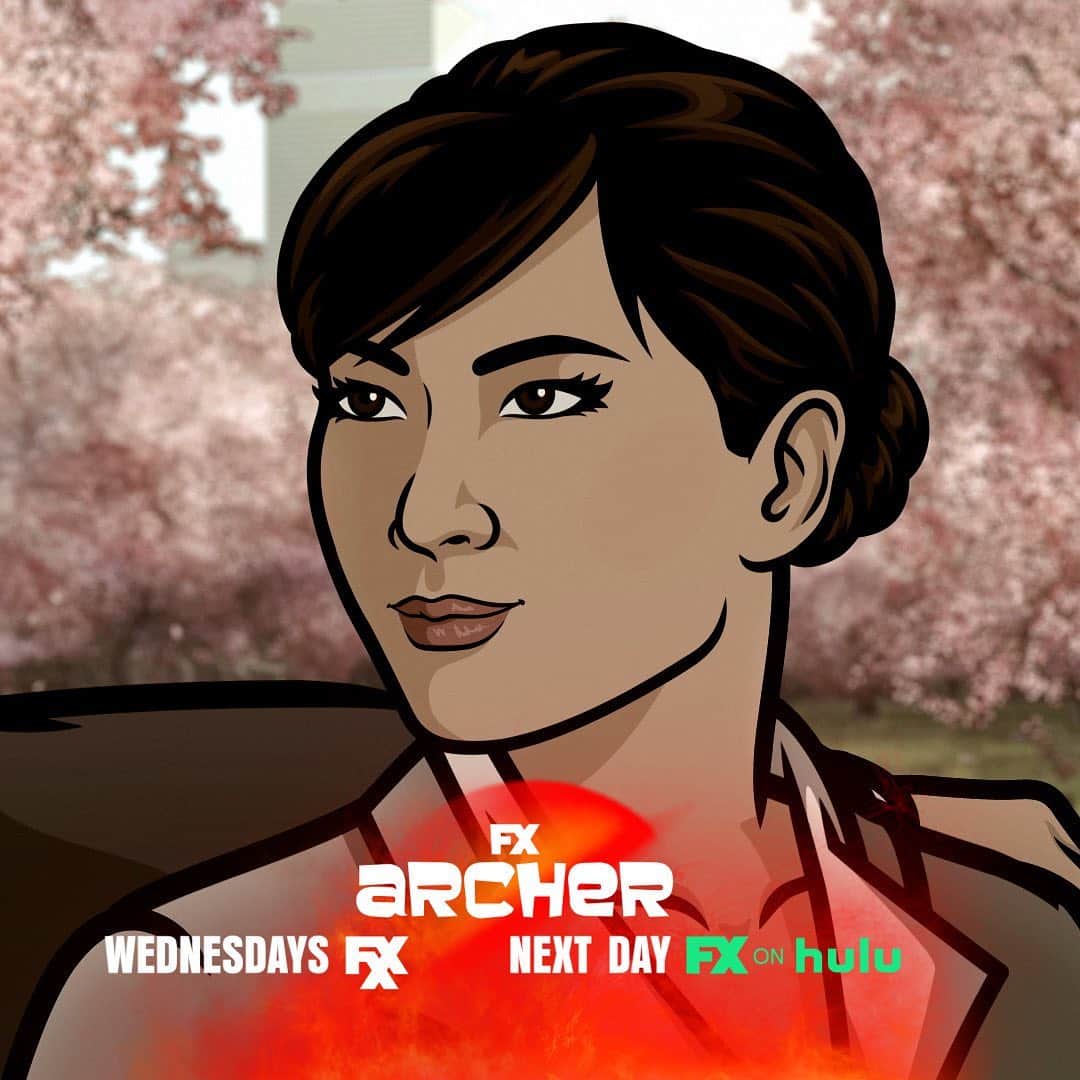 福原かれんのインスタグラム：「Who caught me as Reiko in @archerfxx a few weeks back? Honored to have been the one to give Archer his name!   (Season 12 Episode 6)」