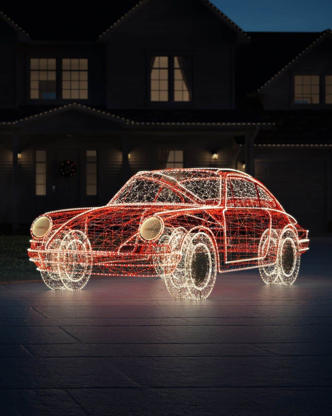 Porscheのインスタグラム：「Driveway decoration: a lightbulb moment.   (💻 @kenliu3d for @porscheaus)」