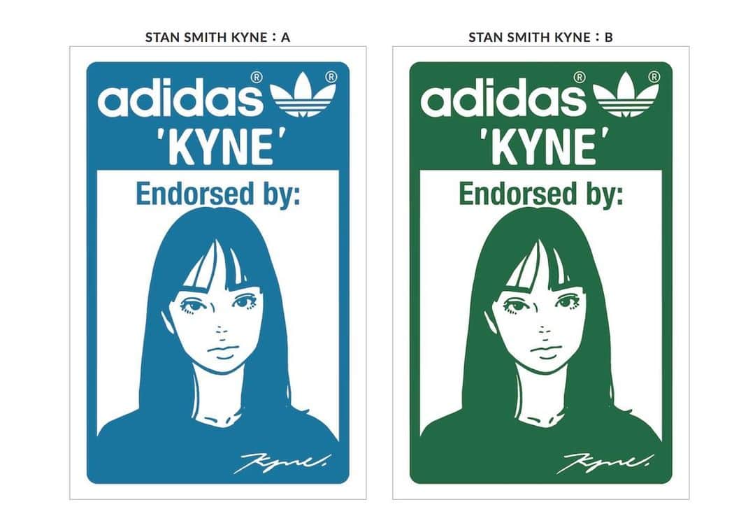 KYNEのインスタグラム：「STAN SMITH KYNEのシルクスクリーン作品をリリース致します。  詳細はwebsiteにて https://kyne.jp/shop/  抽選販売期間  2021年12月18日（土）12:00 〜 2021年12月19日（日）18:00まで --- We are pleased to announce the release of STAN SMITH KYNE silkscreen released by adidas Originals in June, 2021.  See website for details. https://kyne.jp/shop/  Lottery period From Saturday, December 18, 2021 12:00（JST） to Sunday, December 19, 2021 18:00（JST）」