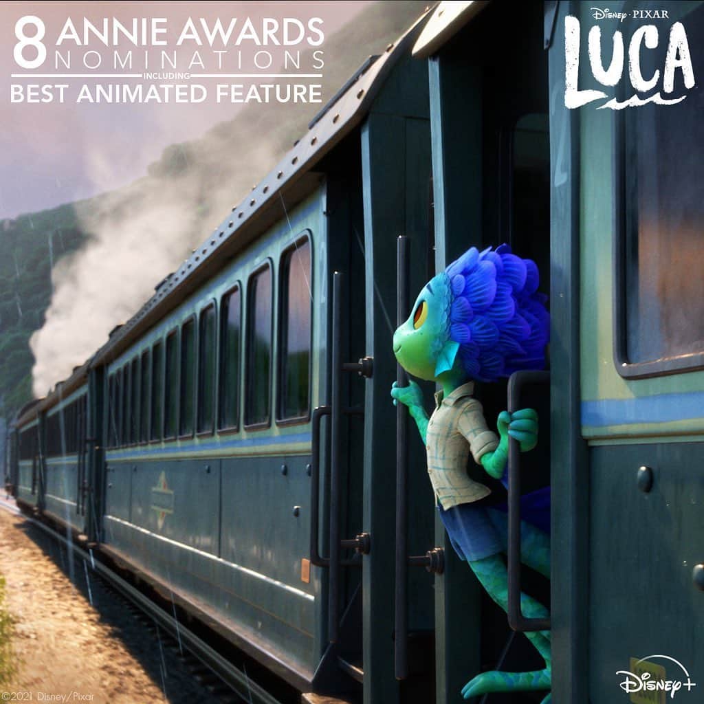 Disney Pixarのインスタグラム：「Making a big splash, congratulations to #PixarLuca for its eight #AnnieAwards nominations including Best Animated Feature!」