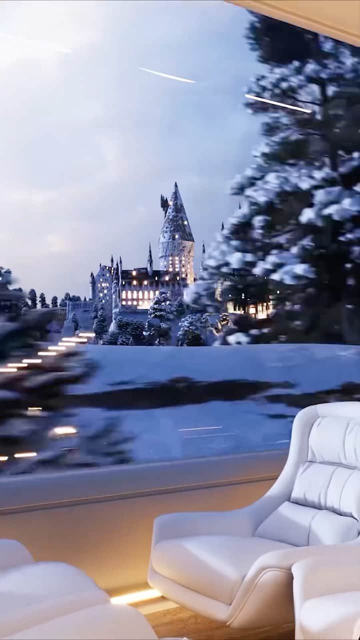 BEAUTIFUL DESTINATIONSのインスタグラム：「Two decades of magic via @bat.not.bad, who takes you to ✨ magicverse ✨ with this ultra-realistic design commemorating the 20th Anniversary of Harry Potter! 🤩 A 3D Artist from Kazakhstan, Iskander Utebayev creates stunning virtual reality concepts with video games and cars. Check out his take on The Hogwarts Express and that stunning panoramic view to boot. 👏🏼  Today, January 1, 2022, is also the release of the much-awaited Harry Potter 20th Anniversary: Return To Hogwarts on HBO Max. ⚡️  Which one is your favorite Harry Potter movie? 🪄  📽 @bat.not.bad 📍 Hogwarts 🎶 James Newton Howard - There Are Witches Among Us / The Bank / The Niffler」