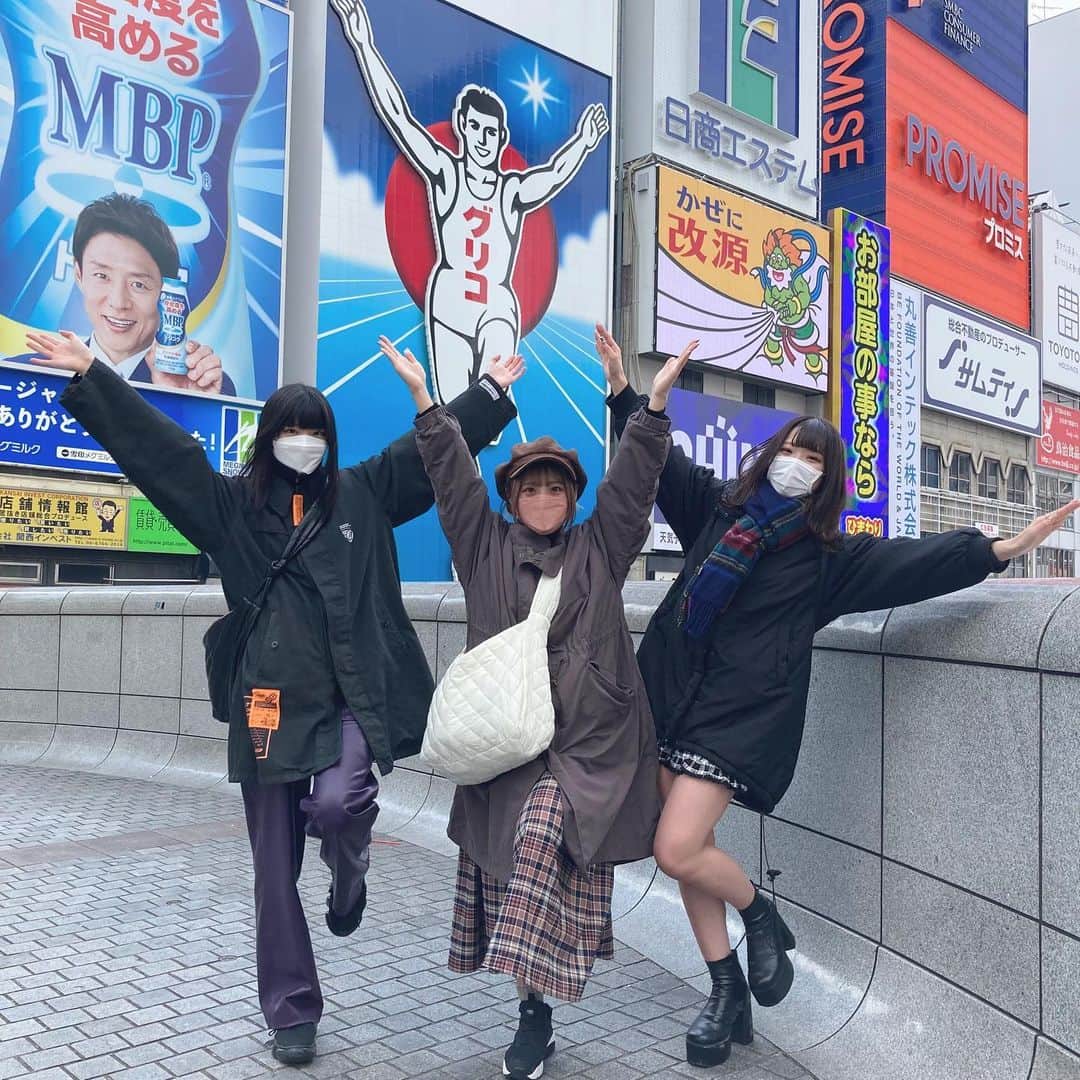 月代来実のインスタグラム：「あいどれ㌠ in 大阪！！ ・ ・ ・ ・ #大阪 #アイドル #グリコ #戎橋」