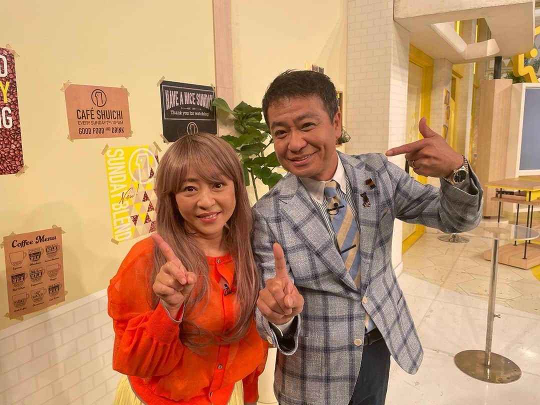 中山秀征のインスタグラム：「今週のシューイチゲストに松本明子さんが来てくれました！ 来週もお楽しみに😊  #日本テレビ #シューイチ #松本明子」